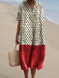 Abstract Dot Art Printed Women's Flowy Dress