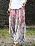 Women's Sakura Art Pocket Loose Casual Pants