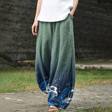 Women'S Japanese Wavy Pocket Loose Casual Pants