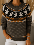 Women's Halloween Casual Crew Neck Sweater