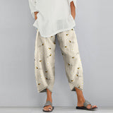 Women's Farm Bee Pocket Casual Linen Blend Pants