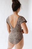 Leopard V-Neck the Pursuit Cape One Piece Swimsuit