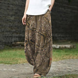 Women's Floral Art Loose Casual Pants