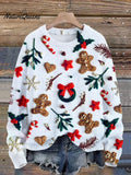 Funny Christmas Print Knit Pullover Sweater