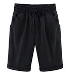 Color Plus Size Pockets Beach Wear Casual Shorts