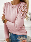 Crew Neck Long Sleeve Shirts & Tops