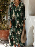 Women's Christmas Tree Print Art Print Dress