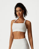 Comfort Ribbed Support Activewear Set (Sports Bra+Flare Pants+Sweatshirt)