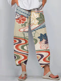 Japanese Art Print Casual Pants