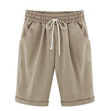 Plus Size Pockets Casual Shorts