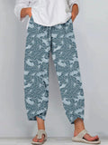 Japanese Inspired Patterns Cropped Casual Pants
