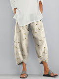 Women's Farm Bee Pocket Casual Linen Blend Pants