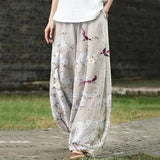 Floral Print Casual Loose Pants