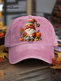 Autumn  Dwarf Pumpkin Art  Print Casual Hats