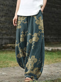 Women's Floral Art Loose Casual Pants