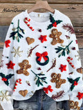 Funny Christmas  Print Knit Pullover Sweater