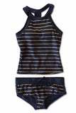 Halter Striped Tankini Set
