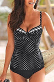 Stripe Wave Dot Tankini