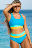 Marine Cut Back Crop Bikini Set