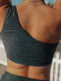 Midnight Dash Icon Swim Crop Bikini Set